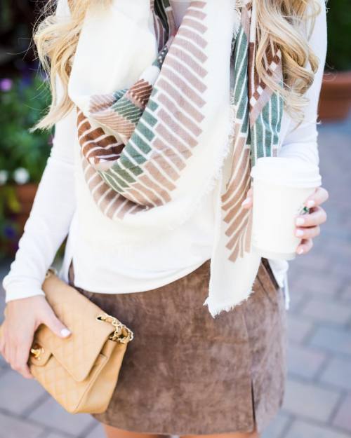 Good Mornin’ ☕️ #givemeallthecoffee #scarfweather #blanketscarf http://liketk.it/2pkFl #liketk