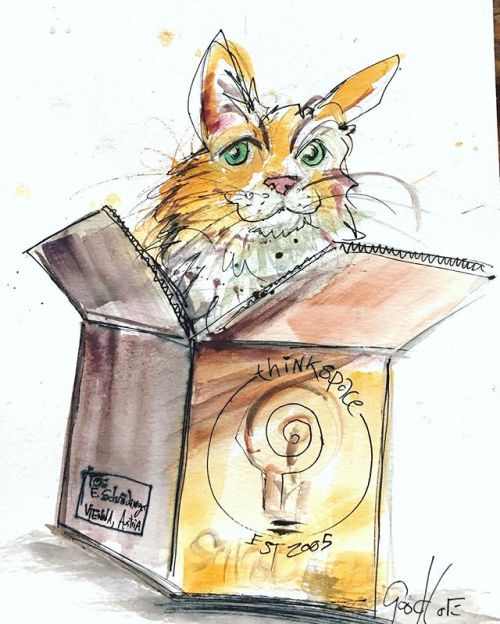 Schrodinger’s err… Thinkspaces Cat!!! For the @thinkspace_art cat in a box challenge!!! — view on Instagram https://ift.tt/3biCUxC