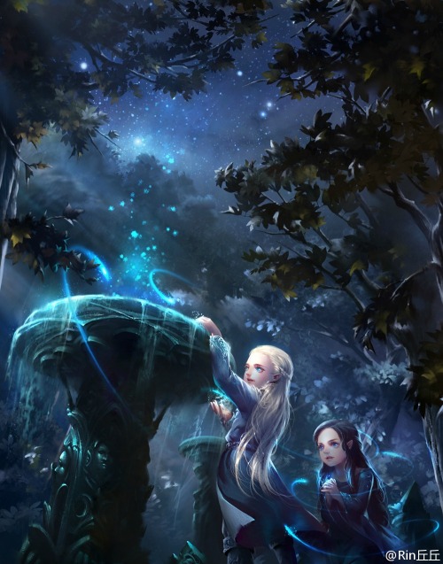 sigun-i-loki:Legolas and Arwen by Rin丘丘