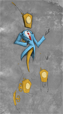 lampfacedstudios:  A while back I had a dream that had something to do with… a corporation like Disney needing to reboot their mascot. And this guy was the result. He was essentially Bill Cipher and somehow he became self-aware and shit started happening.