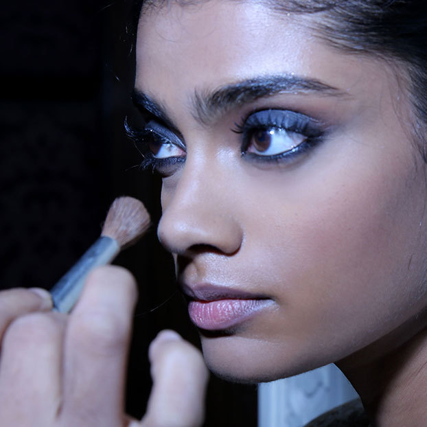 maccosmetics:  Backstage at Anju Modi, India Couture Week 