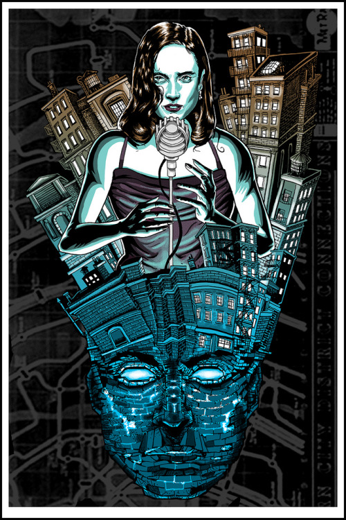 xombiedirge:  Dark City by Tim Doyle / Tumblr / Store Part of the Where’s My Mind? art show, opening July 12th 2013, at the Bottleneck Gallery / Facebook.