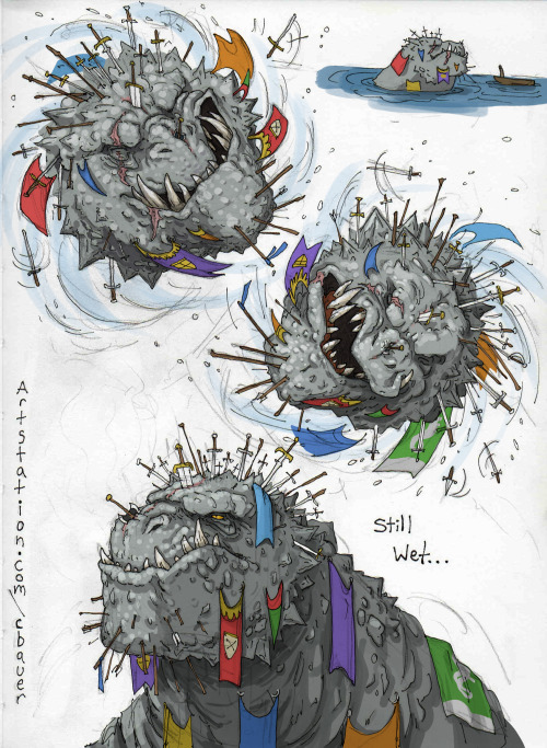 Swimming Is Not Recommended For Dragons Who Sink Like Stone. The Flags Don't Help Much Either.