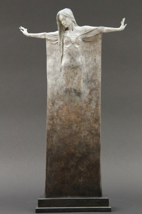 cross-connect:   Beautifully Oxidized Bronze Sculptures of Elongated Women Michael James Talbot London-based artist Michael James Talbot creates beautiful sculptures of elongated women inspired by Greek mythology and Venetian masquerades. The surreal