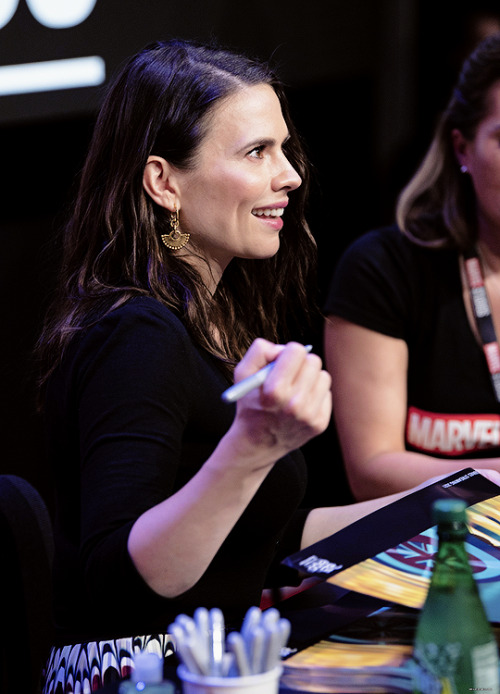 Hayley Atwell at the Disney+ Showcase Presentation At D23 Expo - Signing, 2019.