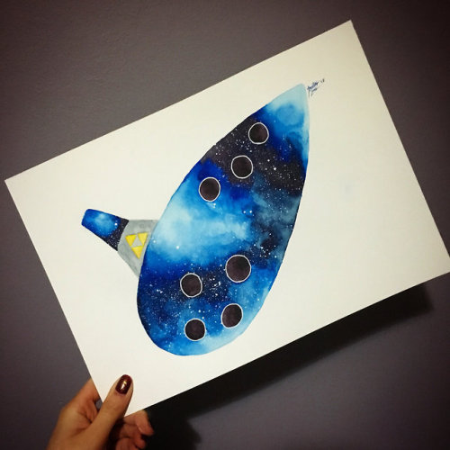 retrogamingblog: Nintendo Galaxy Watercolors by Iris Lim