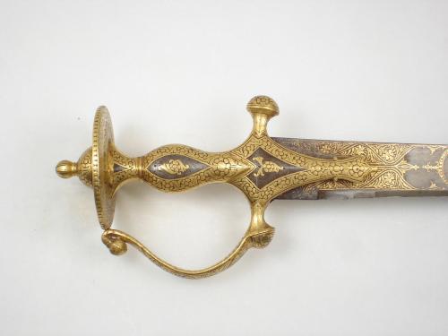 petermorwood:peashooter85:Gold decorated tulwar, The Punjab (India), early 19th centuryfrom The Roya
