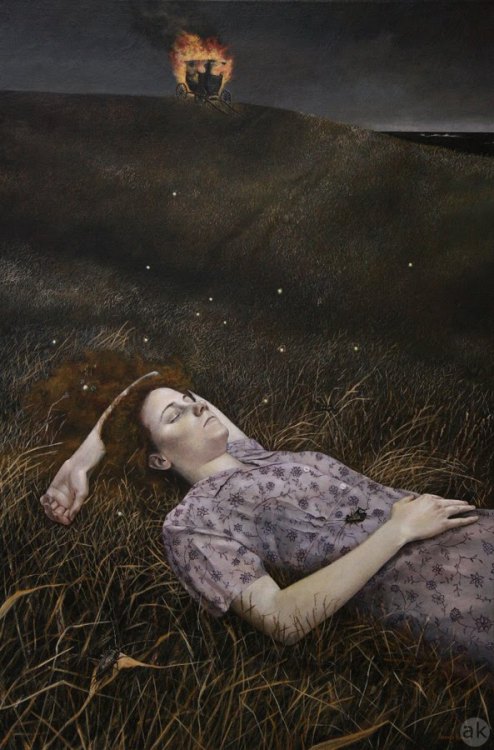 Art by Andrea Kowch1. In the Path of the Wind2. The Sentinel3. Opaque Traveler 4. Night Hill