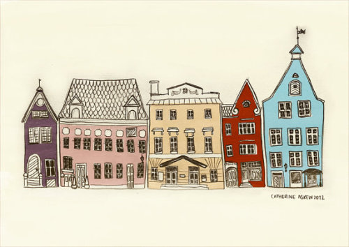 Tallinn Town Hall Square Print //SlicesofQuinceShop