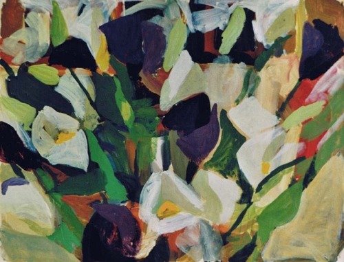 Purple Flowers   -    Otto Krol, 2003Dutch,b.1949-Oil on canvas,25 x 32 cm.