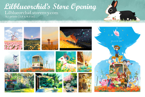 STORE OPENING!You can now order a few selection of A5 prints from me at lilblueorchid.storen