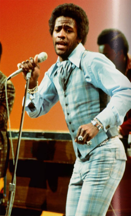 soundsof71:Al Green on Soul Train, 1974, by Bruce Talamon, from his fantastic book, “Soul. R&B. 