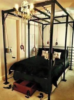 saraharch:  italianbikerdom:  Nice bedroom accessory  More playroom, I think.