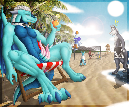 YCH - Summer Fun under the Sun [Final] This month we had a beach-themed YCH auction. Seeing someone 