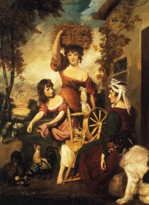 Mrs. and Miss Macklin, with Miss Potts, 1788, Joshua ReynoldsMedium: oil,canvas