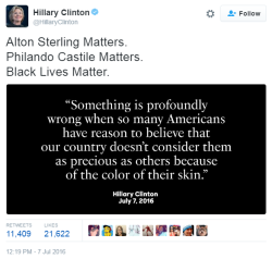 thingstolovefor:    Look! Hillary pretending 2 care about Black people! Lol! #Hate it!   FUCK YOUR FAKE ASS SENTIMENT HILLARY