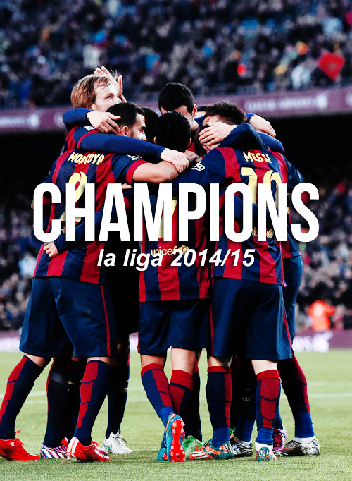 dailyfcb:Congratulations to FC Barcelona for winning the La Liga title 14/15!