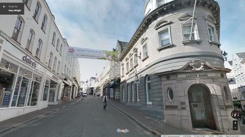 streetview-snapshots:Looking up Smith Street, St Peter Port