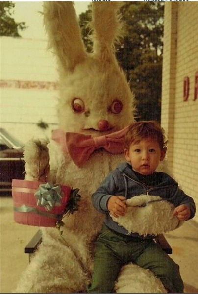 itsiesha:  kalidonn:  jenesaykwa:  christinaleannaruth:  jenesaykwa:  anothercleverjedimindtrick:  gethercookies:  creepiest easter bunnies  that last one  :(((  2nd to last one look like he on that shit  The kid or the bunny lmao  Bruh 