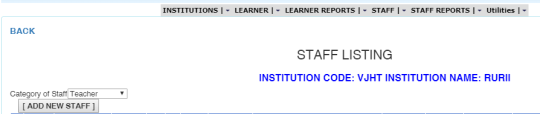 Step 8: See My Staff and Update Details. Capture staff category for Non-Teaching Staff as Auxiliary Staff