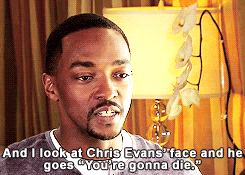 scatteringmyashes:  aguaman:  how anthony mackie got knocked out filming captain