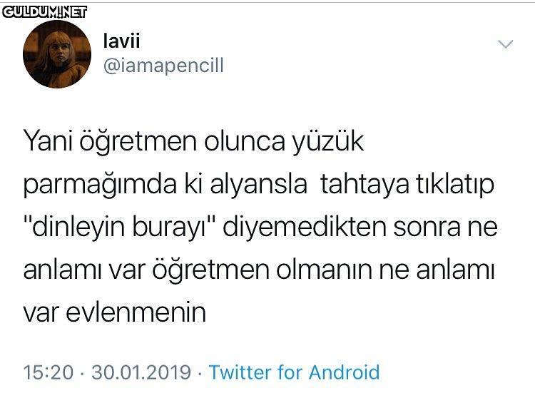 Yani öğretmen olunca...