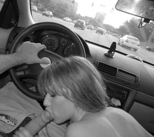 The exhiliration entailed in a car blow job never seems to get old…