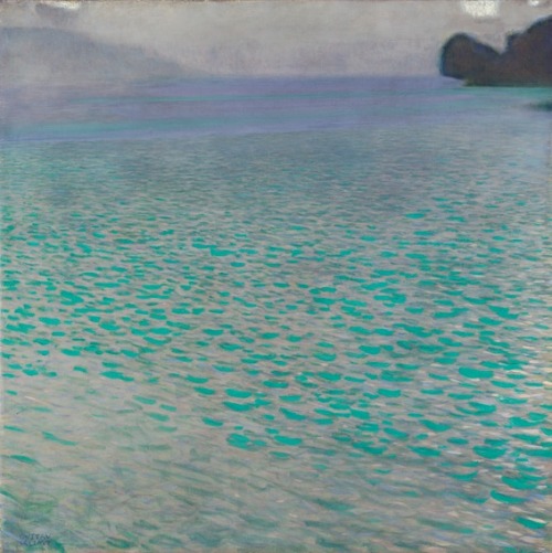 Gustav Klimt, Attersee, 1901. Oil on canvas. Austria. Via Sammlung © Leopold Museum