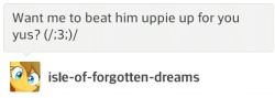 goaskcam:  swiftlyscripted: XD you get it!? You’re gonna “Beat” that guy “Up”!? Get it… Because Senpai ( isle-of-forgotten-dreams) Is holding up Beat Scratch ( askbeatandfus )… S-Sona… you get it?    Sona: … Um, S-Sorry Swift. Even if