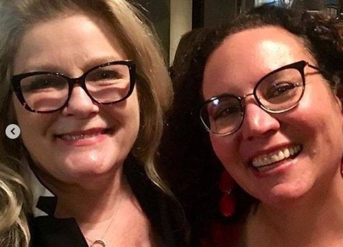 #OITNB Wrap Party Feb. 28, 2019 #KateMulgrew and writer @HilaryGraham #OrangeIsTheNewBlack https://w