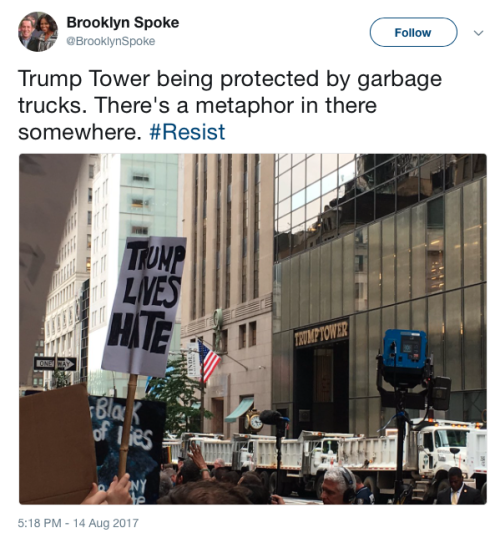 micdotcom: Hundreds rally outside Trump Tower to protest white supremacy “Racism is evil,&rdqu