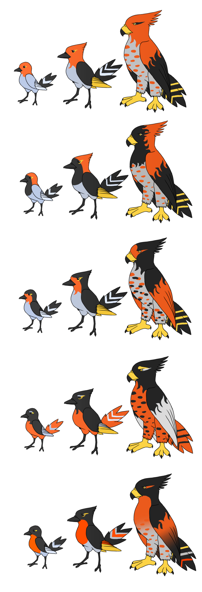 emeraldvigilante:  I started thinking about how Fletchling would look if its markings