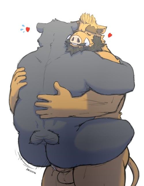 wafflethemighty:  junichiboar:  for my bb bear @wafflethemighty ❤💦💦   i love you so much juni ;;;