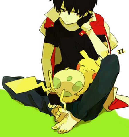 redxgreenftw:~Red and Pikachu~ By ジェミ  *Art was reposted with the artist’s permission. Please do not delete the source.