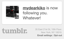 Oh hi mydearkiko! *Waves* I love your work