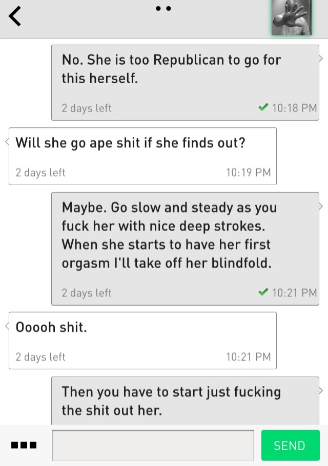 cuckoldtext:  Thisâ€™ll work - not.  It may not work to trick her into believing