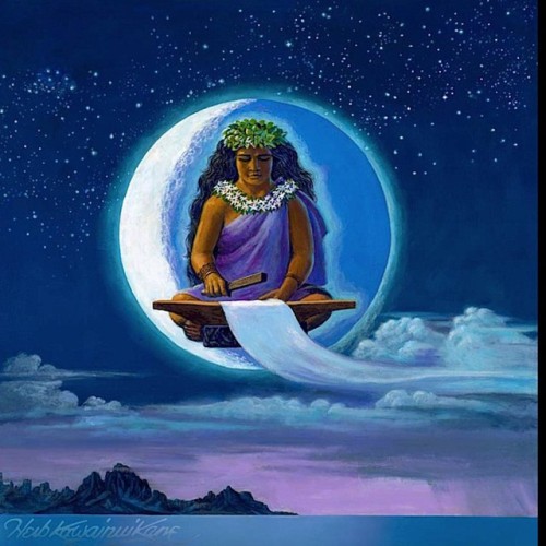 Artwork: “Hina” by Herb Kane. The greatest Polynesian Goddess was a complex figure of wh