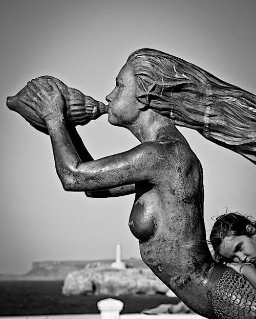 mermaidenmystic:Sirena Magdalena mermaid statue figurehead in Santander, Spain