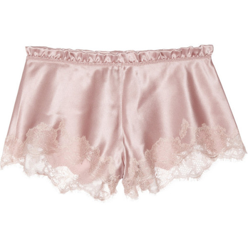 adieuversailles: Carine Gilson Thème Louise lace-trimmed silk-satin shorts (see more Carine G