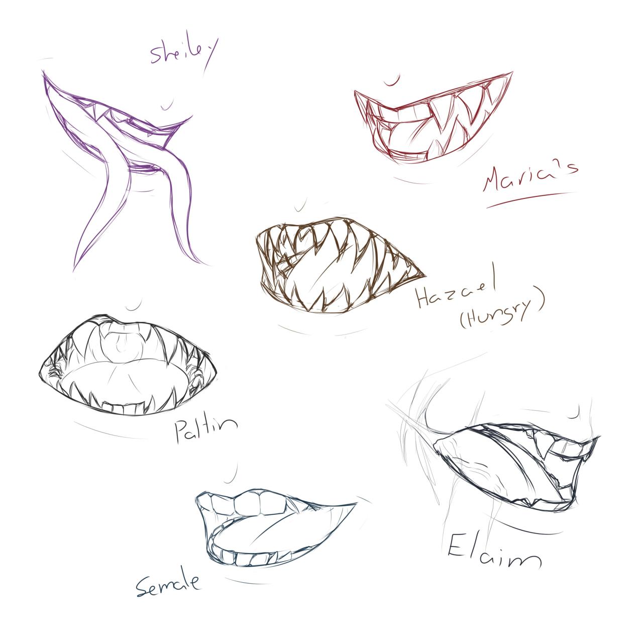 silly oc prompts — spiritcatcher: OCtober day 24: Teeth I am really...