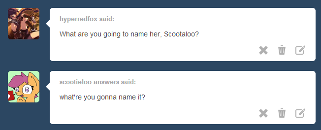 babyscoots:  Scoots: Not sure yet, maybe in the morning I’ll think of something.