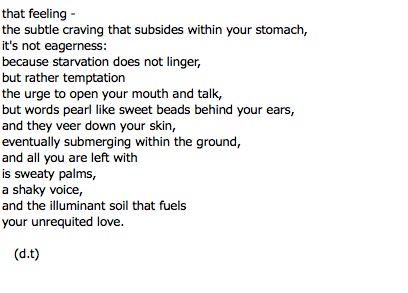 vipeur:  i don’t even know what the hell this is i just needed to write something and share it to get my mind off things and i hate this feeling so much why the fuck can i not talk to you properly