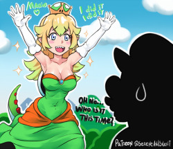 dashaheadart:  Sorry is not Bowsette!!HANG IN THERE MARIO!!