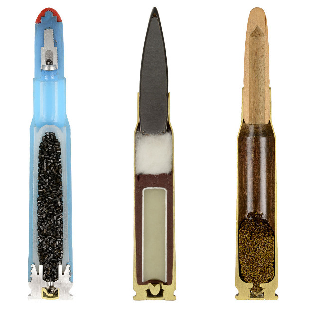 whiskey-wolf:  soundwaveoffical:  whiskey-wolf:  Cross Sections Of Various Ammunition