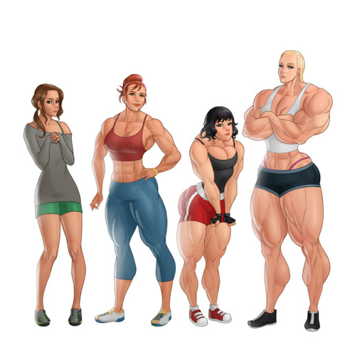 moxydoxy: Ultimate Pump CYOA Designs  From left to right:  Aria - The Player Character Mandy - The Instagram Queen Aiko - The Petite Powerlifter Sofia - The Frost Giant  From left to right:  Lacina - The Diva of Diet Jennifer - The Roid Connoisseur Wren