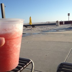 Drinks by the beach #drinks #strawberry #yum