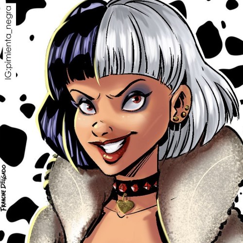 She is miss Devil her self. I did have a los of fun doing a version of a young #cruelladevil on my s