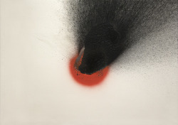 Vjeranski:    Otto Piene, “Die Sonne Reist” (1966), Oil And Fire On Canvas, 26