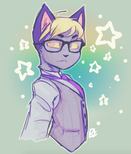 Warmup drawing as a celebration of falling in love with yet another cat AC villager :’]