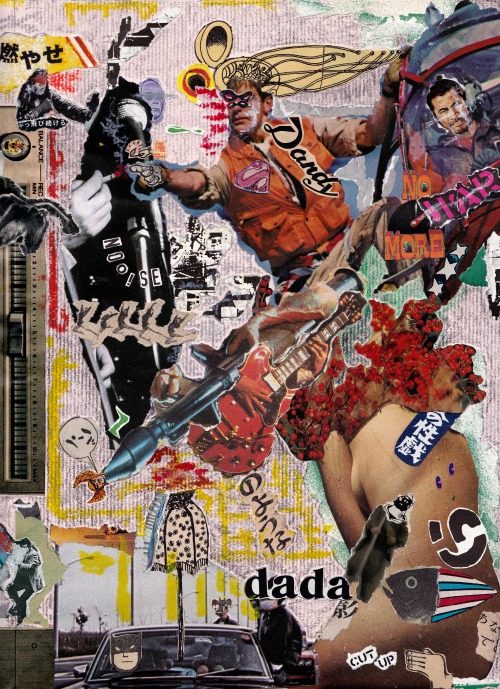 cont.“asobi-tsuzukero!” half of one piecehandmade collage + painting